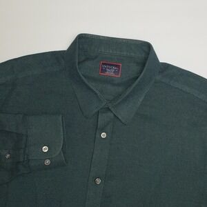 UNTUCKit Veneto Wrinkle‎ Free Shirt Men's 3XL Green Micro Weave Cotton Casual